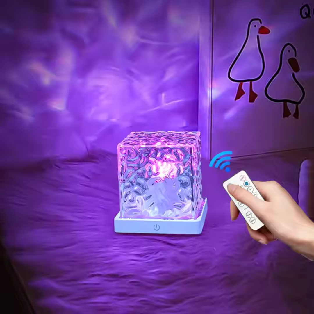 Water Ripple Projection Lamp β Color-Changing LED Light with Remote Control, Soothing Effect