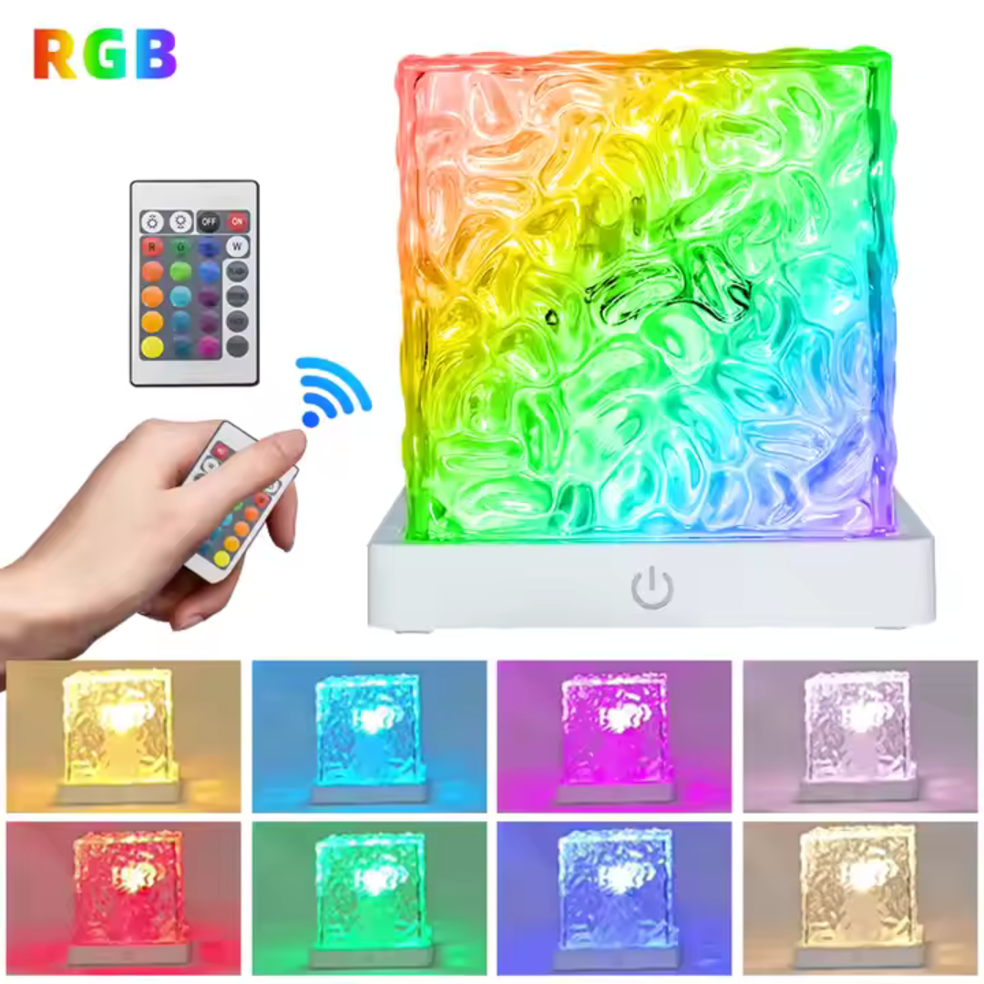 Water Ripple Projection Lamp β Color-Changing LED Light with Remote Control, Soothing Effect