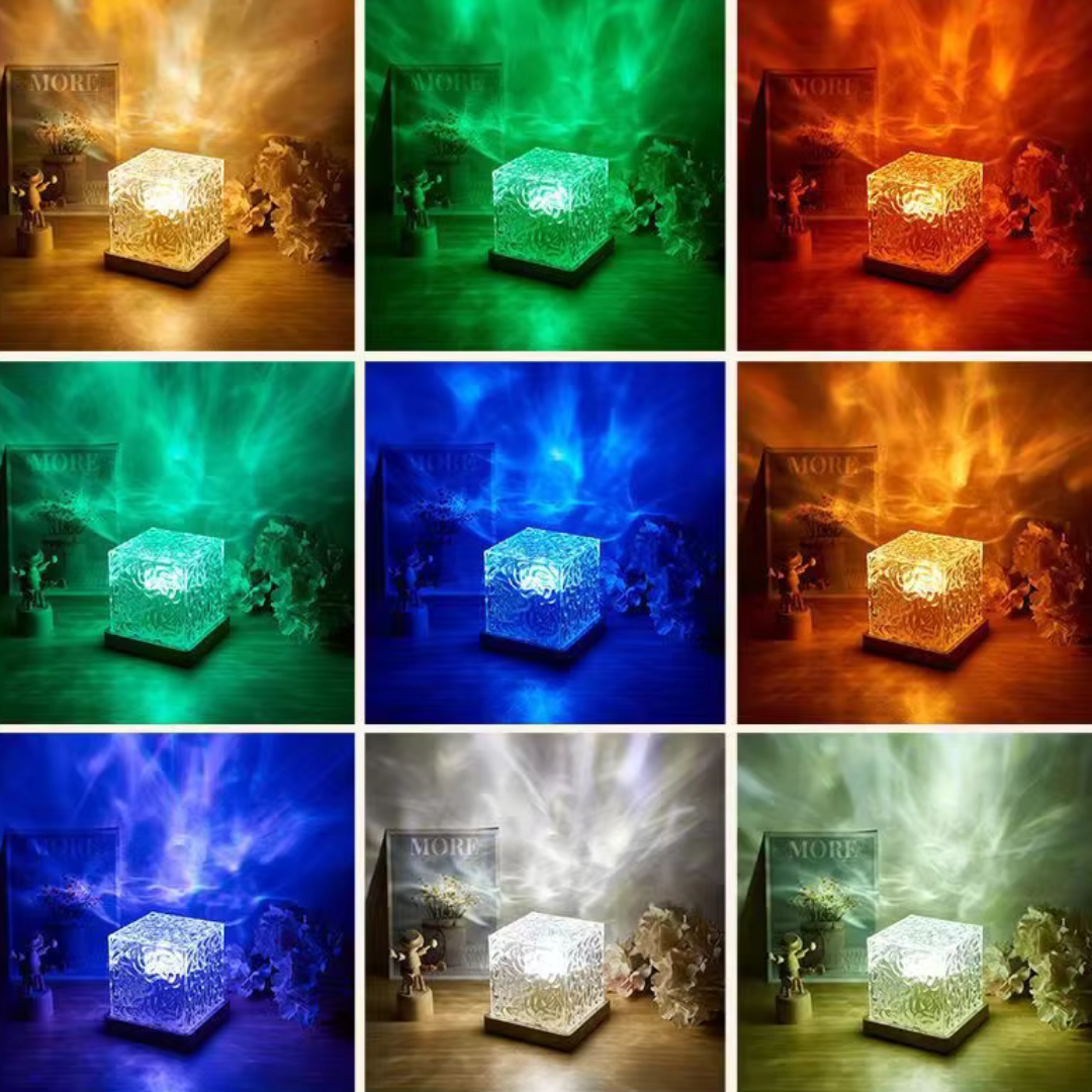 Water Ripple Projection Lamp β Color-Changing LED Light with Remote Control, Soothing Effect