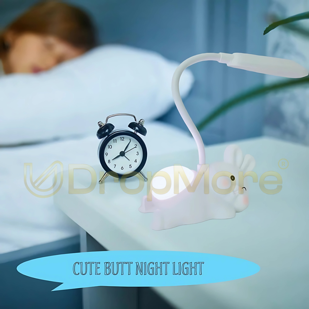 Rabbit LED Table Lamp | White & Pink