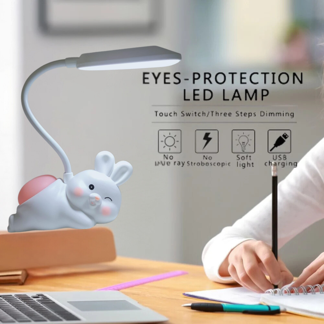 Rabbit LED Table Lamp | White & Pink