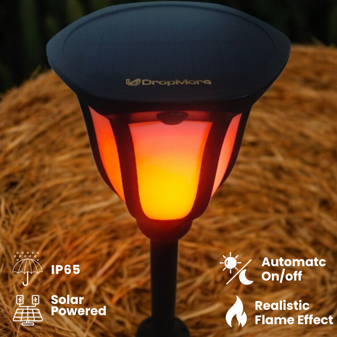 Solar Flame Light |Soft Ambient Glow with IP65 Waterproof |3 Attachments| 3 Modes