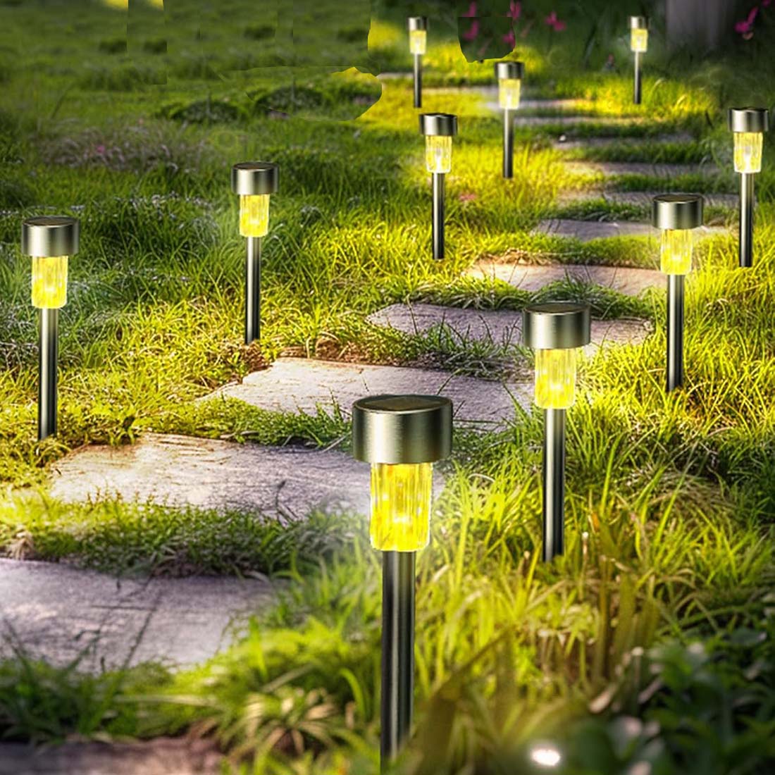 Stainless Steel Solar Pathway Lights