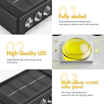 Solar Wall Lamp with 8 LED