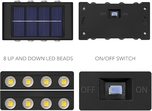 Solar Wall Lamp with 8 LED