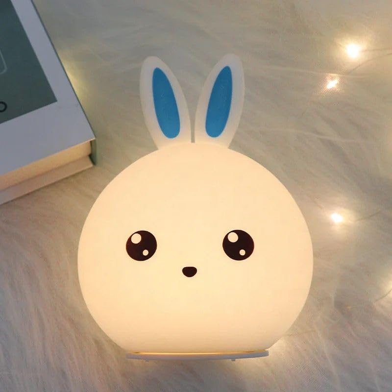 Bunny Silicone Lamp With 7 Color Light