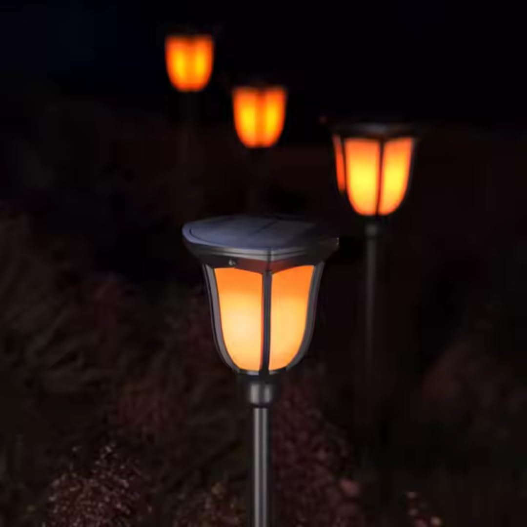 Solar Flame Light |Soft Ambient Glow with IP65 Waterproof |3 Attachments| 3 Modes | Available in pack of 1 / 2