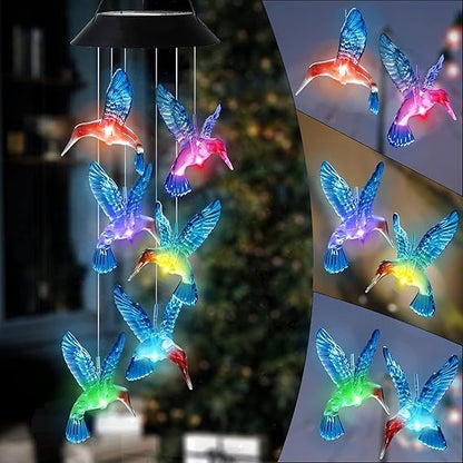 Hummingbird Solar Wind Chimes