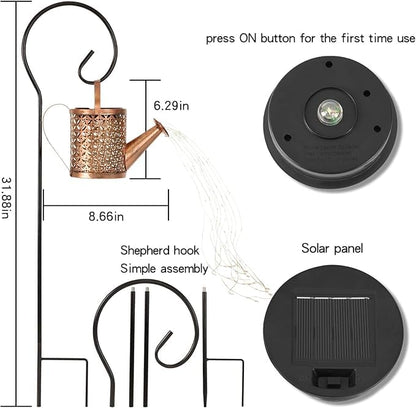 Solar Garden Watering Can Light