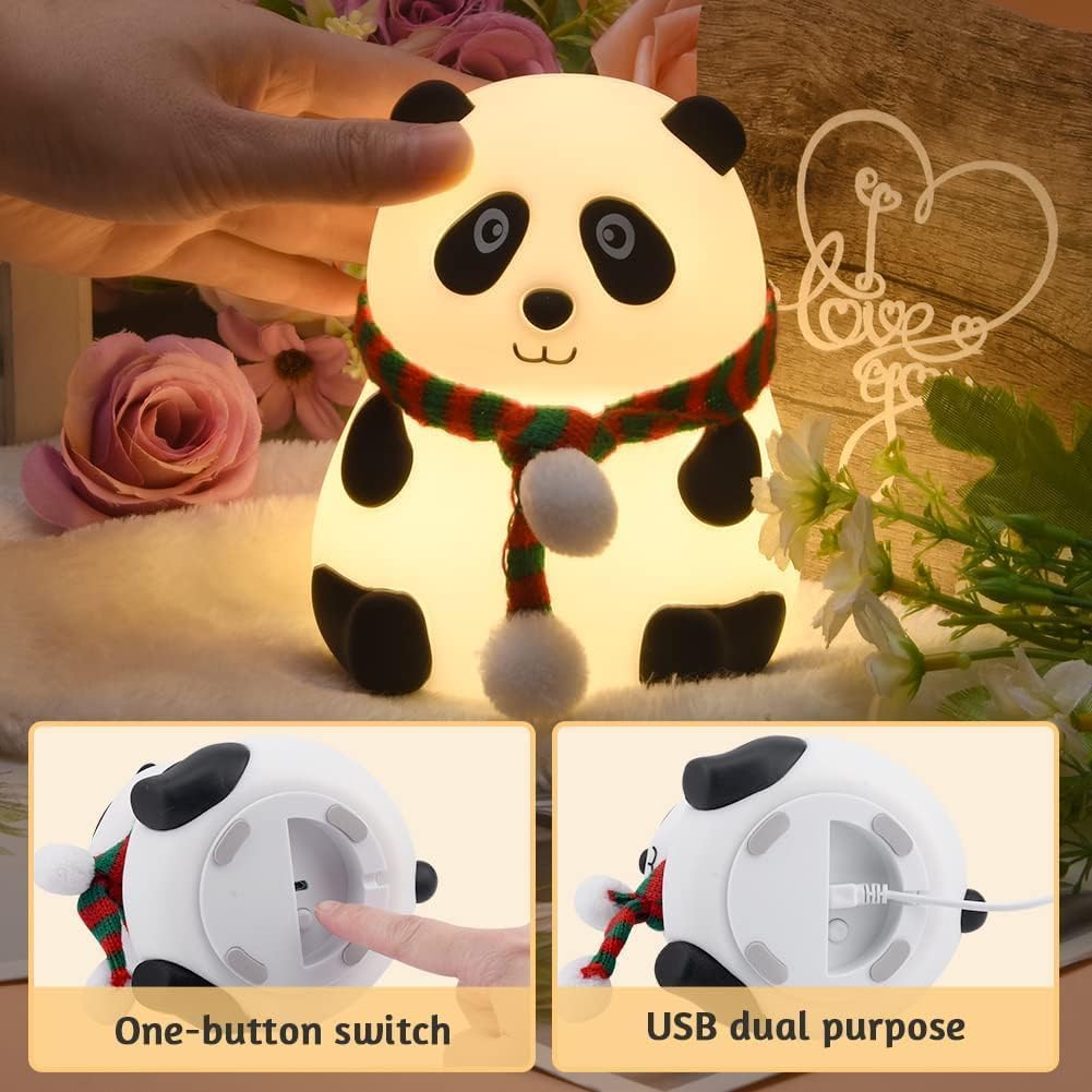 Panda Night Light with 7 Color LED