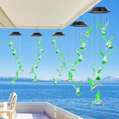 Hummingbird Solar Wind Chimes