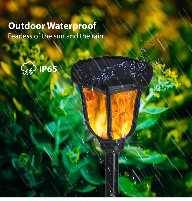 Solar Flame Light |Soft Ambient Glow with IP65 Waterproof |3 Attachments| 3 Modes | Available in pack of 1 / 2