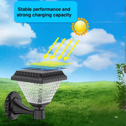 LED Solar Garden Lights with Remote Control | Tricolor with RGB Mode | Waterproof | Combo Pack of 2 | ABS & PC Body | Main Gate Light| Outdoor | Pillar | Decorative Light