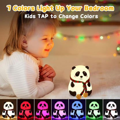 Panda Night Light with 7 Color LED