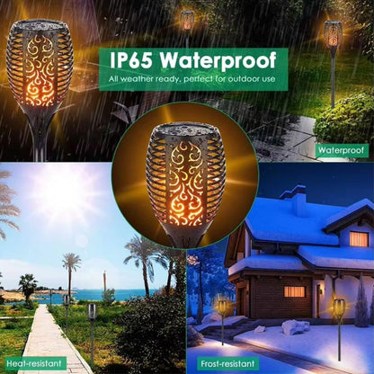 UDropMore Solar Flame 33 LED Soft Ambient Light for Garden, Pathway, Patio, Balcony, Garden Light, Night Light, Outdoor Light, Decorative Lights, Solar Rechargeable Home Lights