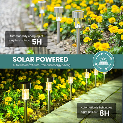 Stainless Steel Solar Pathway Lights