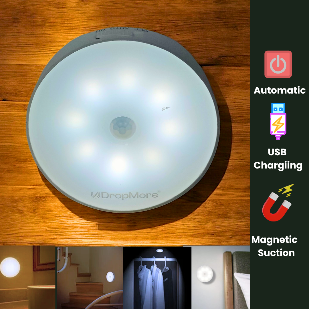 Intelligent Motion Sensor Light with USB Charging  | Wireless Light for Wardrobe, Kitchen,Cabinet,Stairways