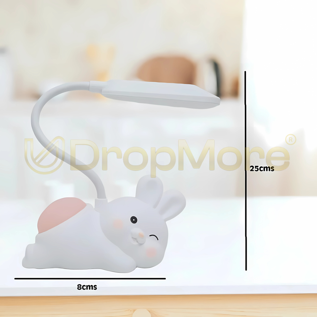 Rabbit LED Table Lamp | White & Pink