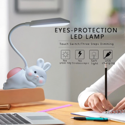 Rabbit LED Table Lamp | White & Pink