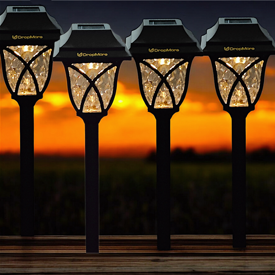 Outdoor Light with Solar Powered LED Soft Ambient Lighting for Pathway, Lighting for Garden