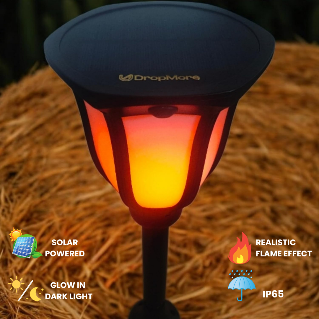 Solar Flame Light |Soft Ambient Glow with IP65 Waterproof |3 Attachments| 3 Modes | Available in pack of 1 / 2