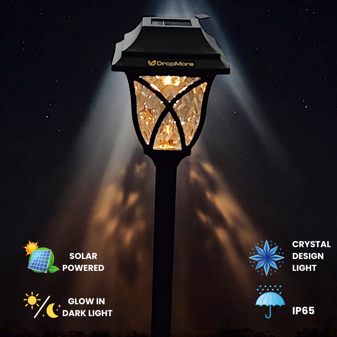 Outdoor Light with Solar Powered LED Soft Ambient Lighting for Pathway , Available in pack of 2/4/8