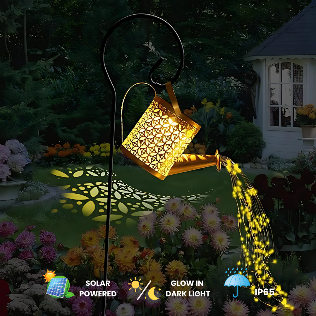 Solar Garden Watering Can Soft Glow LED Decorative Replica for Outdoor  Patio, Yard, and Garden Decor