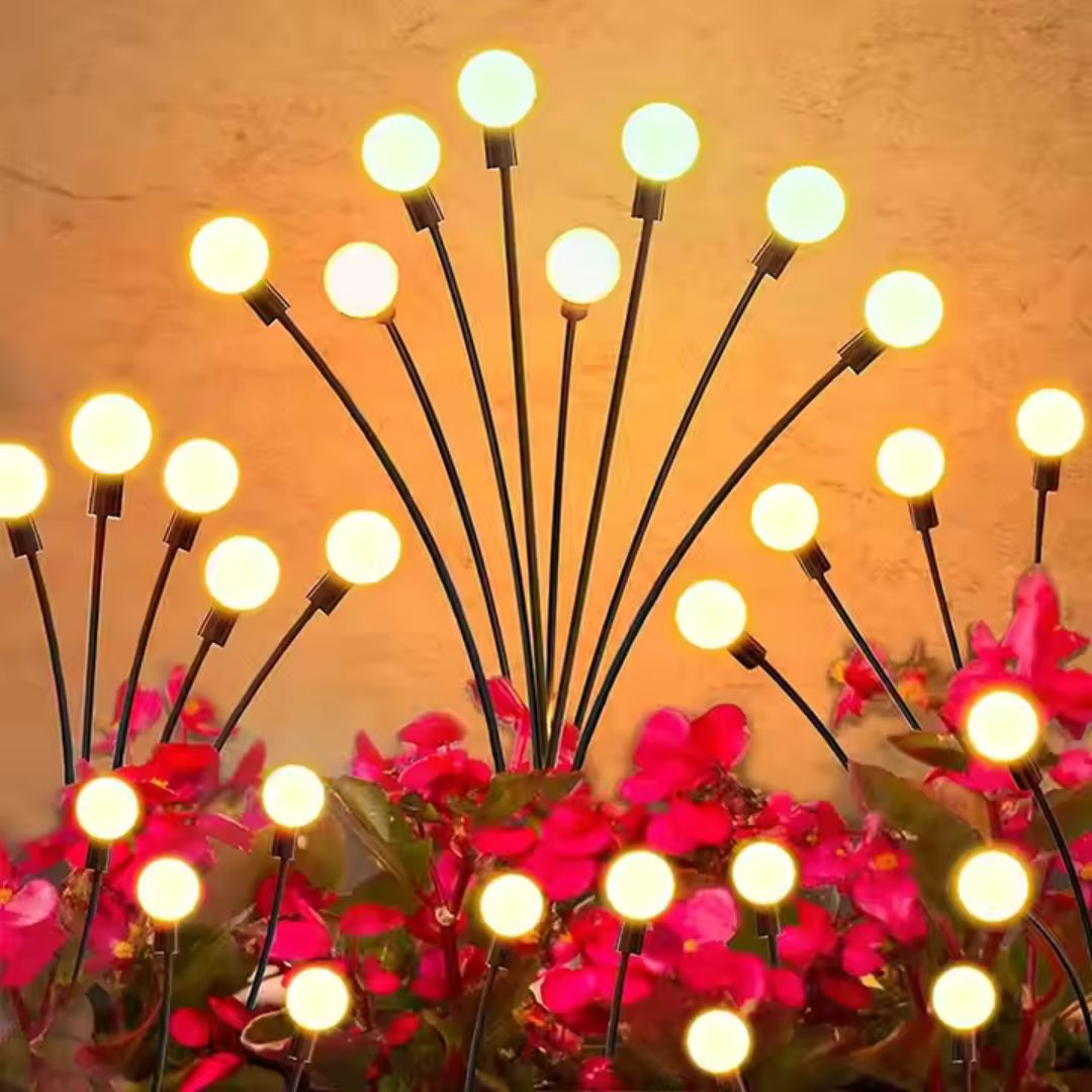Solar Firefly Lights (8 LED Each) Solar Outdoor Lights Garden Lights Waterproof,Swaying Garden Lights for Path Fence | Set of 2/4