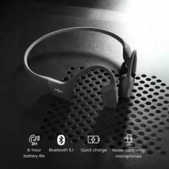 SHOKZ OpenRun Bone Conduction Sports Headphones, Bluetooth (Black)