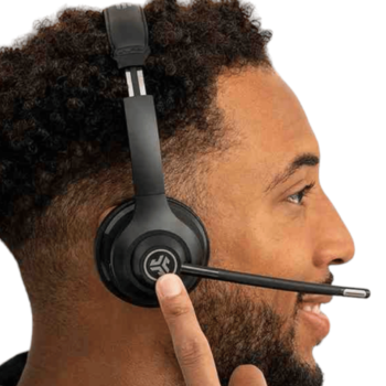 JLAB Go Work Wireless – On-Ear Headset with Mic (Black)