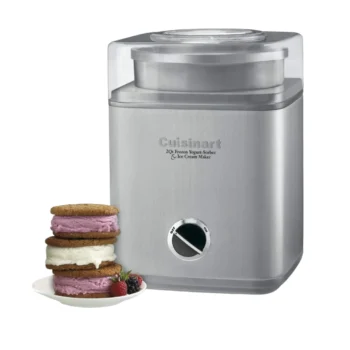 Cuisinart Ice Cream Maker, Sorbet and Frozen Yogurt Maker, Silver, 220V