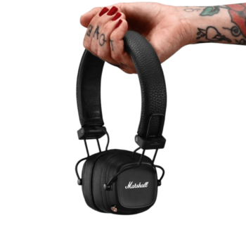 Marshall Major IV Wireless Bluetooth Headphone, More than 80 hrs of playtime, 40 mm Dynamic Driver, Multi-Directional Control Knob