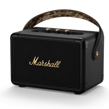 Marshall Kilburn II Portable Bluetooth Speaker (IPX2 Water Resistant, Multi Directional Sound, Stereo Channel, Black and Brass)