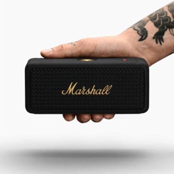 Marshall Emberton II 20 W Wireless Bluetooth Portable Outdoor Speaker (Black & Brass)