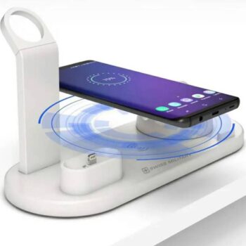 Swiss Military 4 in 1 Wireless Charging Dock Compatible with iOS and Android Devices, ABS, Multifunctional, UAM41