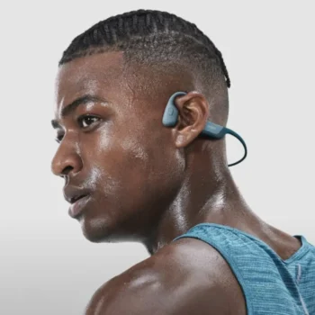 SHOKZ OpenRun Pro Bone Conduction Open-Ear Sport Headphones (Cooldown Blue)