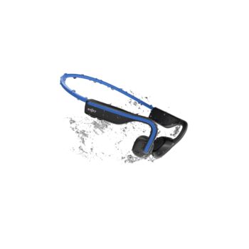 Shokz OpenMove Wireless Bone Conduction Open-Ear Bluetooth Headphone with 6 Hours Battery Life, IP55 Water-Resistant (Blue)